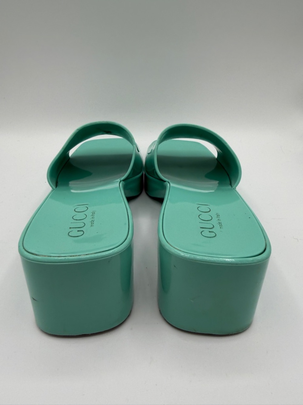 GUCCI Women's Mint Green
Platform Slide Mules size 39 - Picture 4 of 13